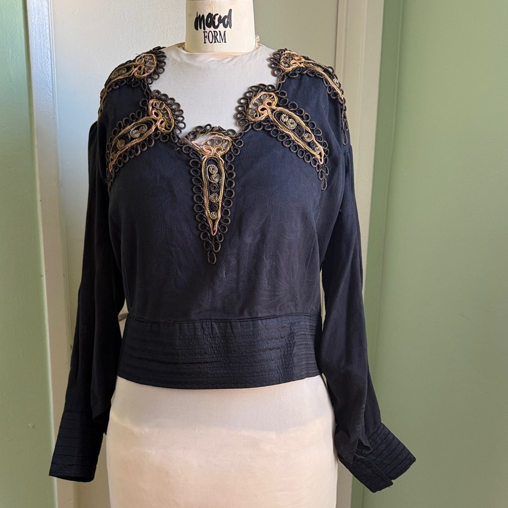Hollywood Costume 1915 Women’s Bodice with Embroidery